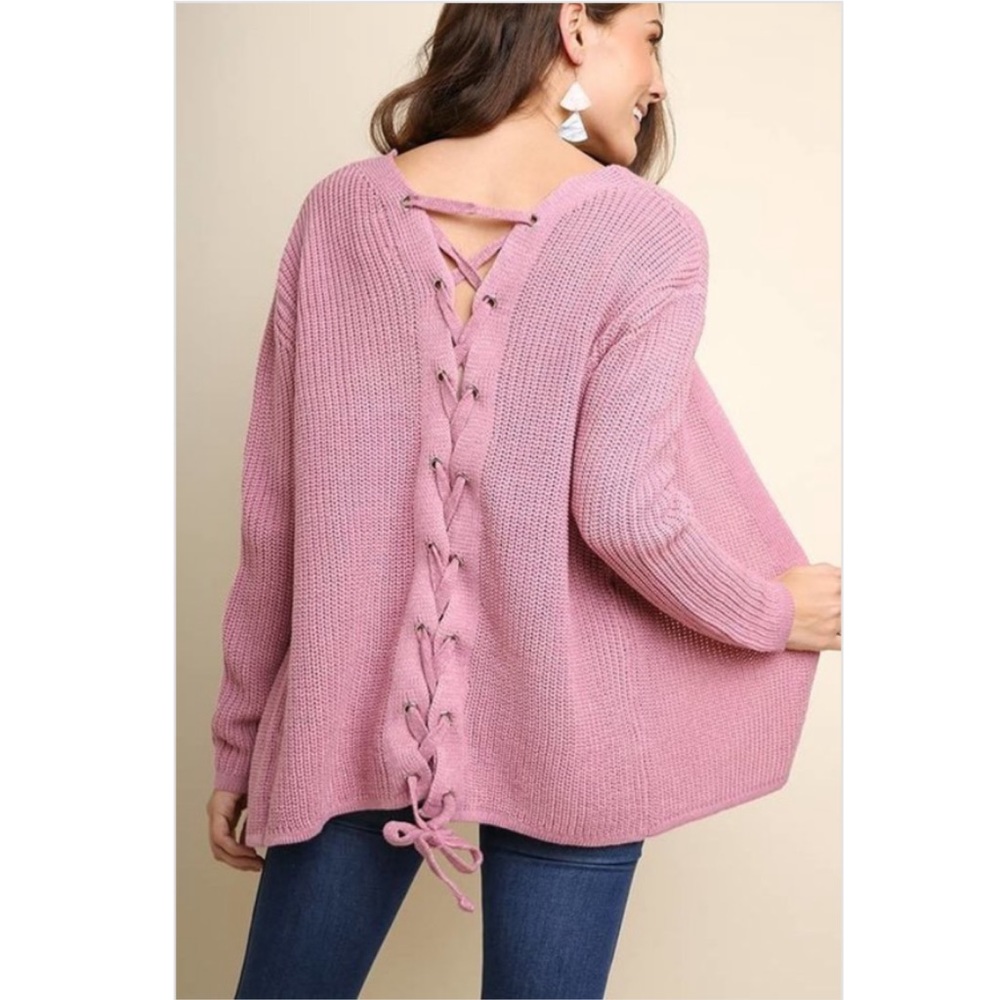 Umgee Lace Up Back Cardigan New With Tags